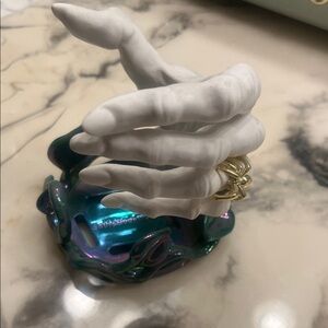 Bath & Body Works White and Iridescent Hand Soap Holder